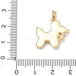 Cabochon-Anhänger mit Mikropavé aus Messing mit klaren Zirkonia-Anhängern&nbsp;LS-KK-G556-02G