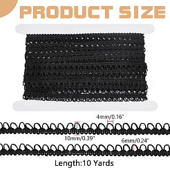 10 Yards geflochtene Polyesterbesätze mit elastischen Knopfschlaufen&nbsp;EC-WR0001-02B