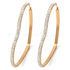 Orecchini a cerchio a forma di cuore in acciaio inossidabile 304&nbsp;EJEW-S242-01G-J
