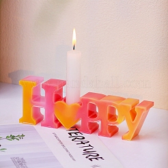 Stampi in silicone portacandele fai da te word happy&nbsp;SIL-F008-02A