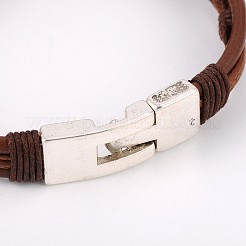 Trendy Rindslederband Multi-Strang-Armbänder&nbsp;BJEW-JB01734