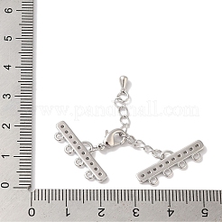 Messing Micro Pave Zirkonia Kettenverlängerer&nbsp;LS-KK-L216-004A-P