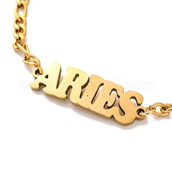 Constellation 202 Figaro-Gliederarmbänder aus Edelstahl für Damen und Herren&nbsp;LS-AJEW-U006-01G