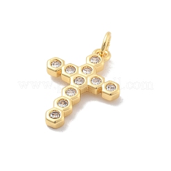 Colgante micropavé cubic zirconia de latón&nbsp;KK-M305-01G-01