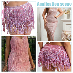 Ruban de dentelle à pampilles en polyester&nbsp;OCOR-WH0070-175A
