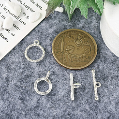 2 Stück 2 Stil 925 Knebelverschlüsse aus Sterlingsilber&nbsp;STER-TA0001-07