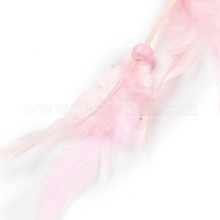 Toile/filet tissé avec ornements suspendus en plumes&nbsp;HJEW-G025-03B