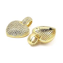 Porte micro ouvrent pendentifs zircone cubique en laiton de placage&nbsp;KK-D043-01G