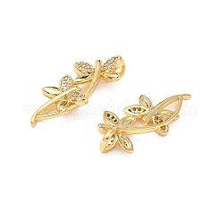 Pendentifs avec zircon cubiques à micro-pavés en laiton&nbsp;KK-L256-11G