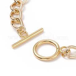 Braccialetto con ciondolo a forma di fiore a lume con catene barbazzale in alluminio da donna&nbsp;BJEW-TA00176-01