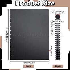 6 copertina per diario e quaderno in plastica rettangolare in PP&nbsp;AJEW-NB0009-36B
