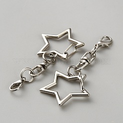 Anneaux de porte à ressort en alliage de zinc. étoile&nbsp;KEYC-WH20020-001P
