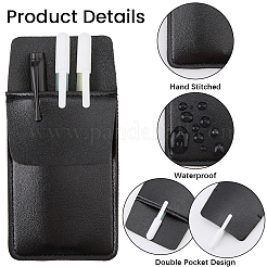 Estuche rectangular de cuero para bolígrafos&nbsp;DIY-CL0001-70B
