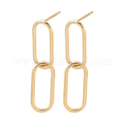 Ovale Ohrstecker aus 316er Edelstahl&nbsp;EJEW-D339-04G