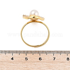 Ovale Messing-Fingerringe für Damen&nbsp;RJEW-S622-04G