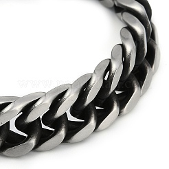 Bracelets à maillons cubains en acier inoxydable 304 pour hommes&nbsp;BJEW-B102-11AS