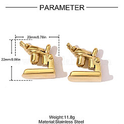 Anhänger aus Edelstahl 304&nbsp;STAS-OY008-41G