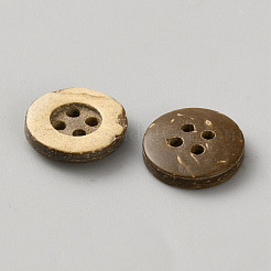 Boutons en coquille de noix de coco&nbsp;BUTT-WH0061-04B