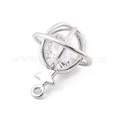 Messing micro pave klar zirkonia charme&nbsp;KK-K371-32P