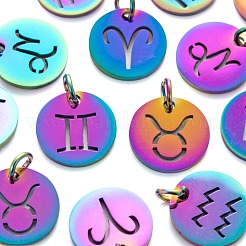 24 Stück 12 Stil Ionenbeschichtung (IP) 201 Edelstahl Charms&nbsp;STAS-LS0001-72MC