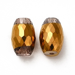 Perle di vetro placcate opache&nbsp;EGLA-H003-01G-03