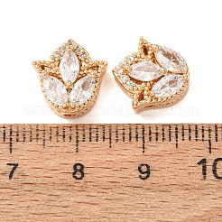 Messing Micro Pave klare Zirkonia Perlen&nbsp;CU-CBAEC99-29G