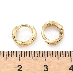 Orecchini a cerchio in ottone a spina di pesce&nbsp;EJEW-Z102-32G