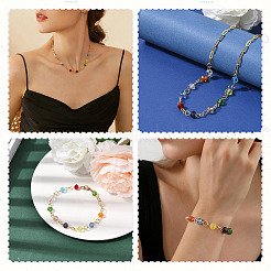 240 Stück 10 Farben Glasverbinder Charms&nbsp;PALLOY-SW00087