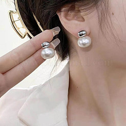 Pendientes de aleación con perlas de imitación&nbsp;FS-WGD078E-02