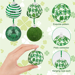 Décorations de pendentif de boule de mousse de thème de saint patrick&nbsp;AJEW-WH0317-93B