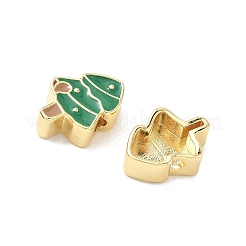 Perles de Noël en laiton émaillé&nbsp;KK-I474-G02
