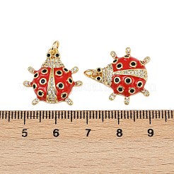 Pendentifs avec zircon cubiques à micro-pavés en laiton&nbsp;KK-C095-08A-G