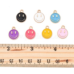 28pcs 7 Farben Legierung Emaille Charms&nbsp;ENAM-FP0001-66