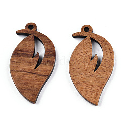 Pendentifs en bois de noyer naturel&nbsp;WOOD-T023-18