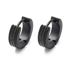 Orecchini a cerchio in acciaio inossidabile 304 effetto lucidatura&nbsp;EJEW-M001-40C-EB