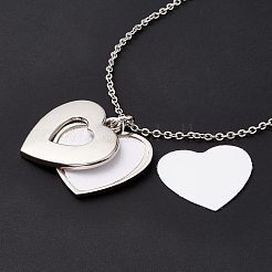 Collana con pendente in alluminio vuoto a sublimazione&nbsp;NJEW-E020-01P-02