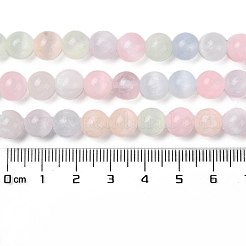 Fili di perline di selenite naturale color macaron&nbsp;G-Q162-A01-02B-02