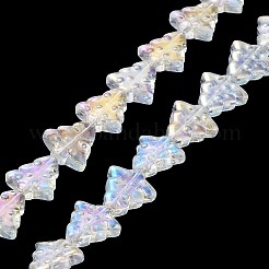 Transparentes perles de verre de galvanoplastie brins&nbsp;EGLA-C002-AB02