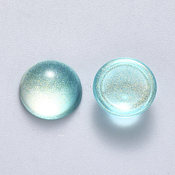 Pulvérisation transparent peint cabochons de verre&nbsp;GLAA-S190-013C-C03