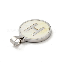 Acciaio inossidabile 304 con pendenti in conchiglia bianca&nbsp;STAS-G268-01H-P