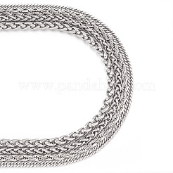 4 stücke 4 arten 304 edelstahl choker halsketten für frauen&nbsp;NJEW-TA0001-21