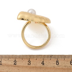 Anelli da dito in ottone micro pavé di zirconi cubici trasparenti per donna&nbsp;RJEW-U041-16G