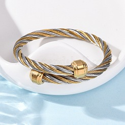 Bracelets joncs torques en acier inoxydable 304 pour femmes&nbsp;BJEW-P310-23GP