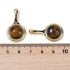 Laiton avec pendentifs en œil de tigre&nbsp;KK-Q030-20G