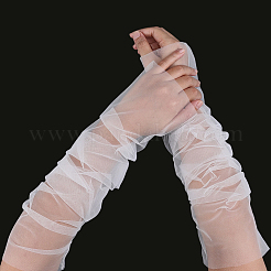 Maniche lunghe senza dita da sposa in poliestere&nbsp;AJEW-WH20020-462A