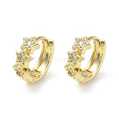 Pendientes de aro de circonio cúbico de micro pave de latón&nbsp;KK-CBA30C7-18G