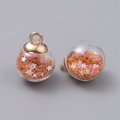 Pendenti a sfera in vetro trasparente&nbsp;GLAA-TAC0002-I17