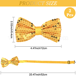 2 papillon in poliestere per lo sposo&nbsp;AJEW-SP0003-46