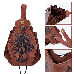 Riñonera de piel sintética y tela de gamuza&nbsp;AJEW-WH0285-04