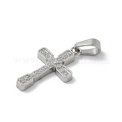 Pendentifs en acier inoxydable 304 micro pavés de zircones cubiques&nbsp;STAS-Z107-08P-18